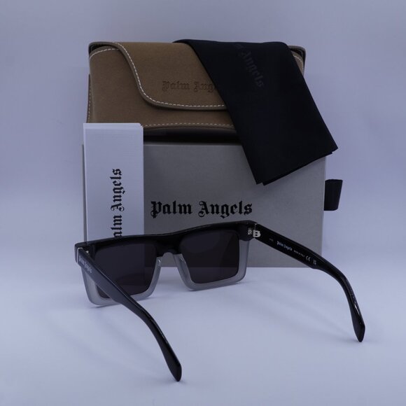Palm Angels PERI109 NAPA 0907 Square Sunglasses - Black/Grey/Grey - Picture 5 of 9